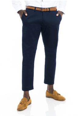 BELTED SLIM LEG CHINO